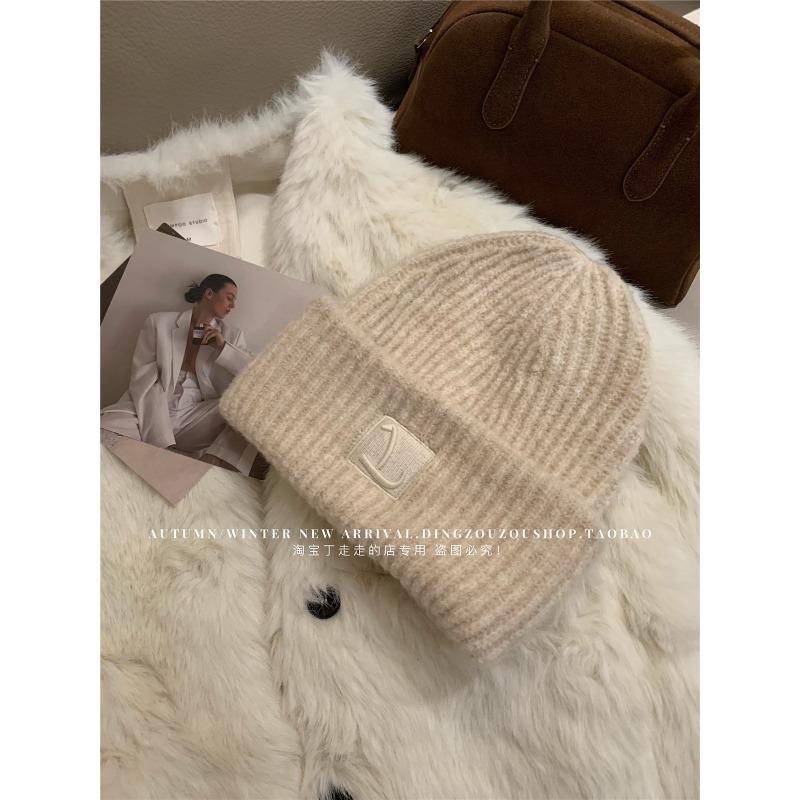 

Including wool knitted hats, children s autumn and winter warm, thickened large head circumference wool hats, small face, ear protectors, cold hats L（58-60cm）