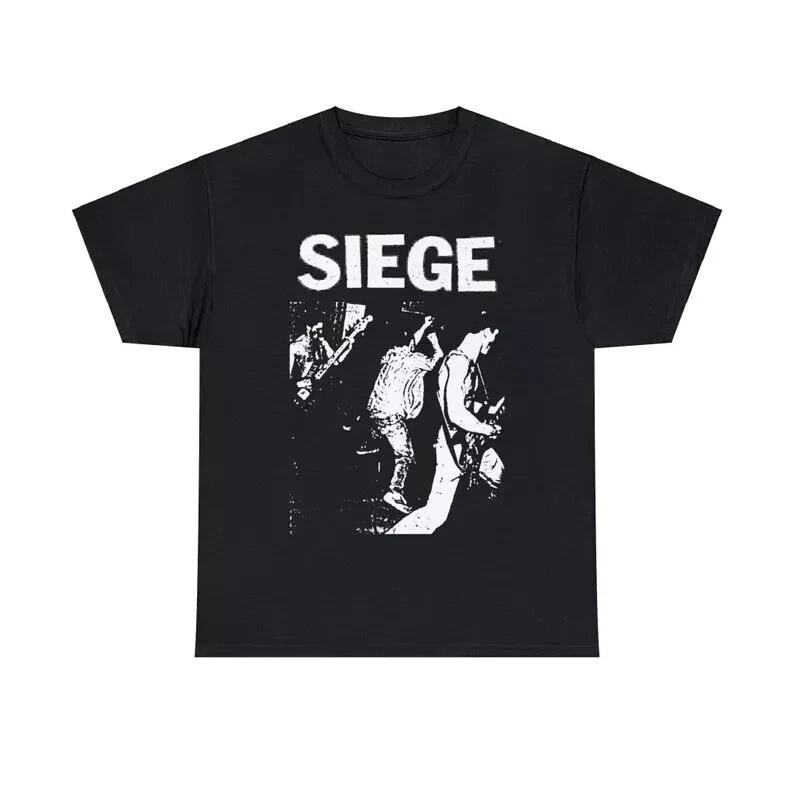 

Siege Harcore Punk T Shirt Grindcore Vintage Crust Dystopia Dropdead Spazz HKFY L