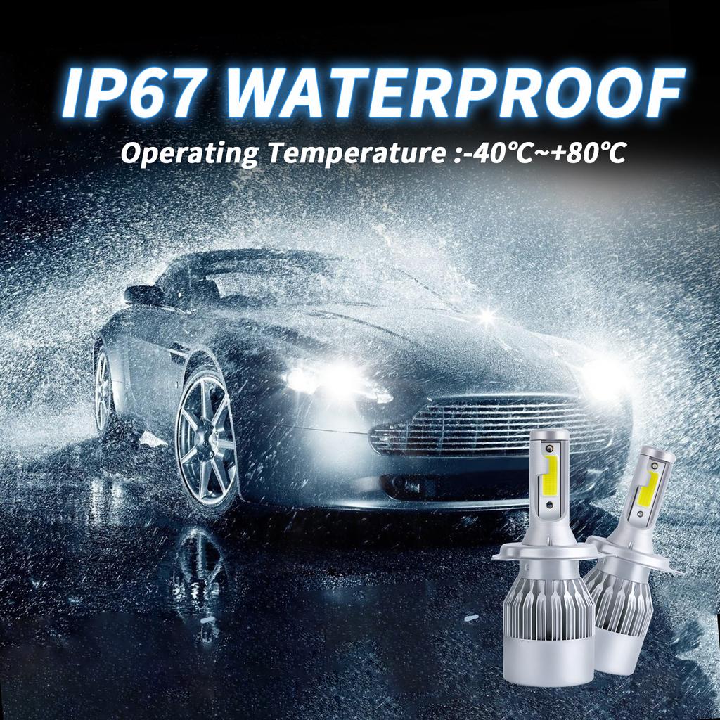 Car Led Headlights C6 H4 H7 H11 9005 9006 7600LM 36W LED Car Headlight Hi / Lo Beam Light Bulbs Colour 6000K
