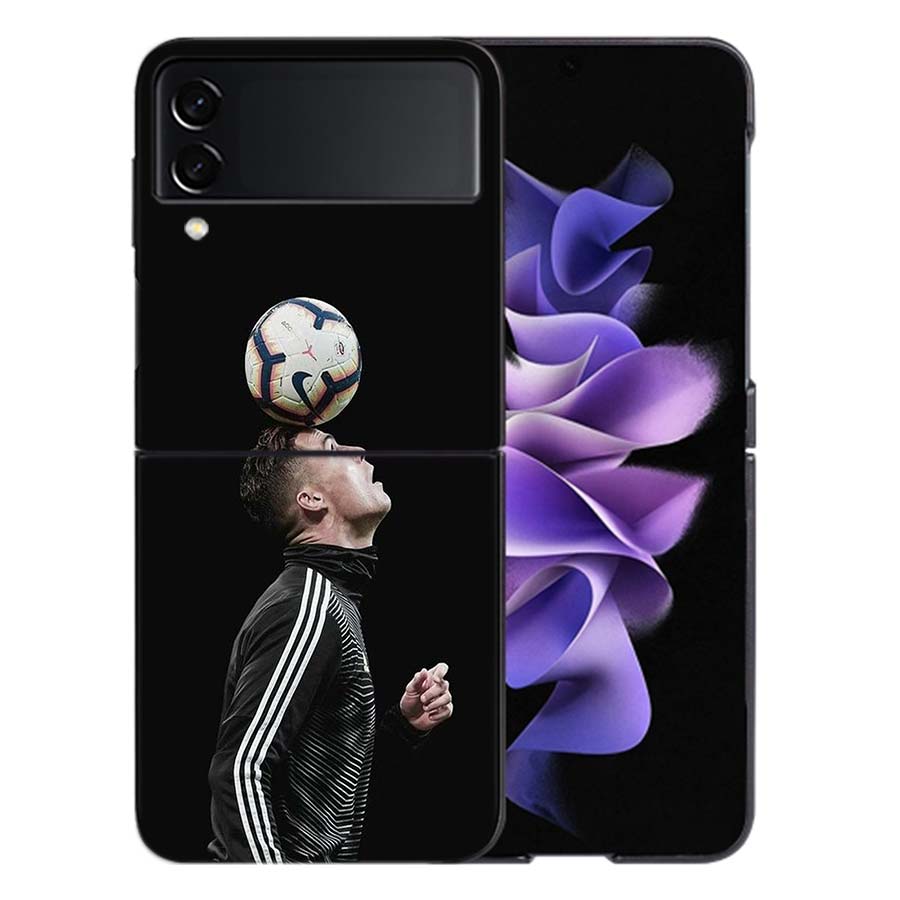 Football Soccer Ball Design For Samsung Galaxy Z Flip 5 4 3 Case Shockproof Hard Cover Phone Z Flip 6 7 5G Z Flip 5 4 5G TPU P