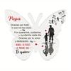  Spanish Butterfly Shaped Acrylic Sign - Father's Day Gift with 'Papa Gracias Por Todo' Message, Contemporary Farmhouse Table Decor for Home