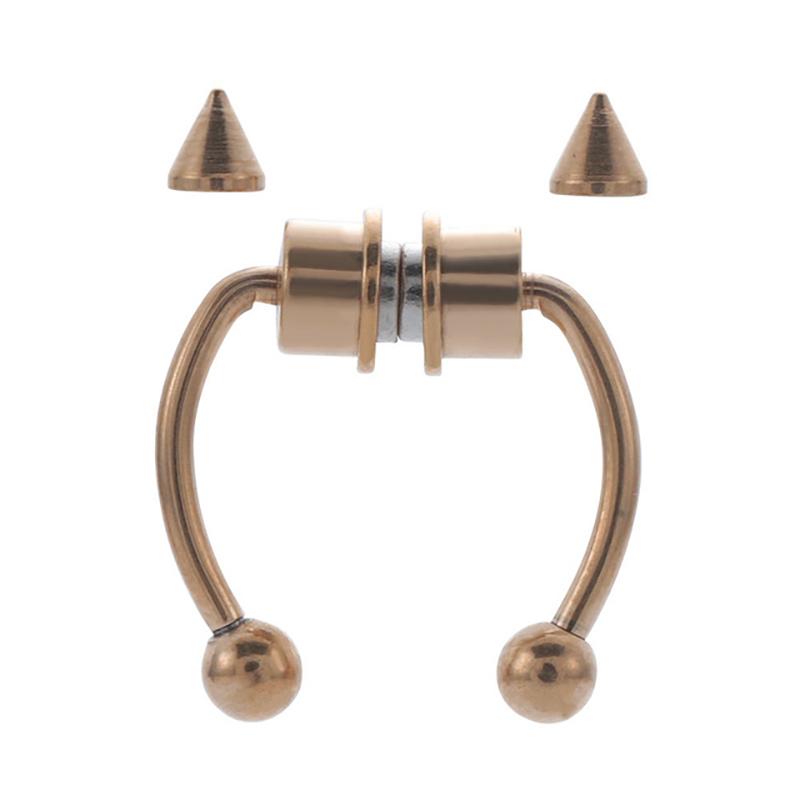 1pcs U Shaped Fake Piercing Nose Ring Alloy Nose Piercing Hoop Septum Rings for Women Body Jewelry Gifts Fashion Magnetic