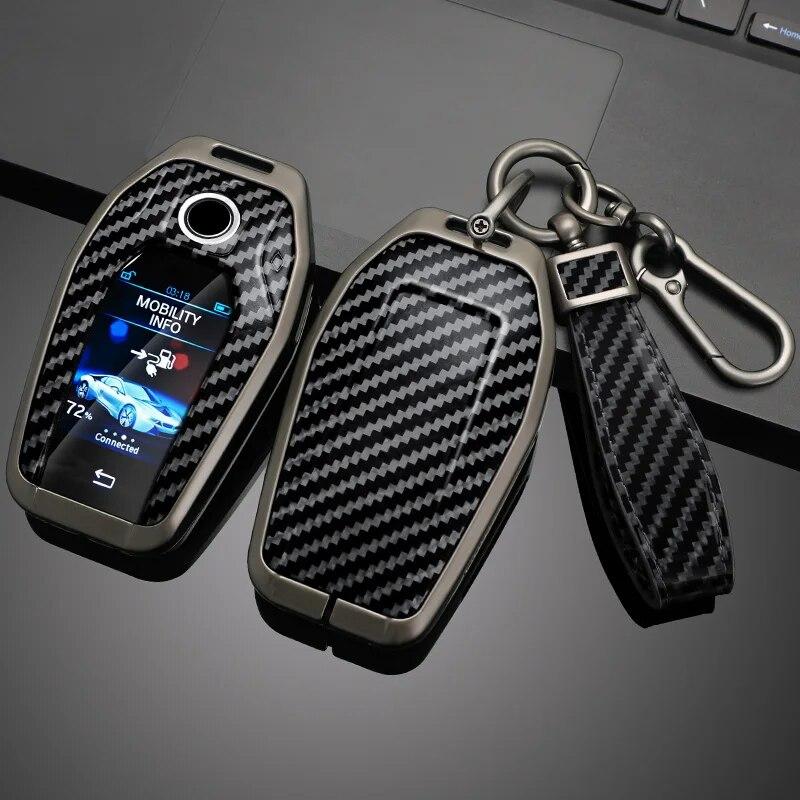 Carbon Fiber Zinc Alloy Car Key Case Cover for BMW 5 7 Series G12 G11 G30 G32 G31 I8 I12 I15 G01 X3 G02 X4 G05 X5 G07 X7 Car Bag