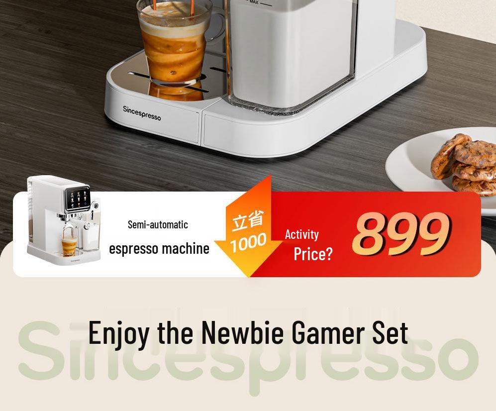 Compact Home Coffee Machine, Dual Hot/Cold Extraction, One-Button Operation, Smart Milk Frother, Fully Automatic