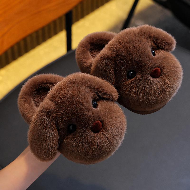 Children's Slippers for Boys, Winter Cartoon Cute Non-Slip Indoor Soft-Soled Baby Slippers