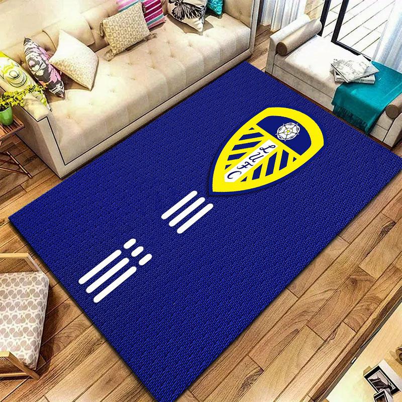 Tappeto Leeds United per Soggiorno Camera da Letto Casa Decorazione Divano, Tappetino Antiscivolo per Giochi Bambini