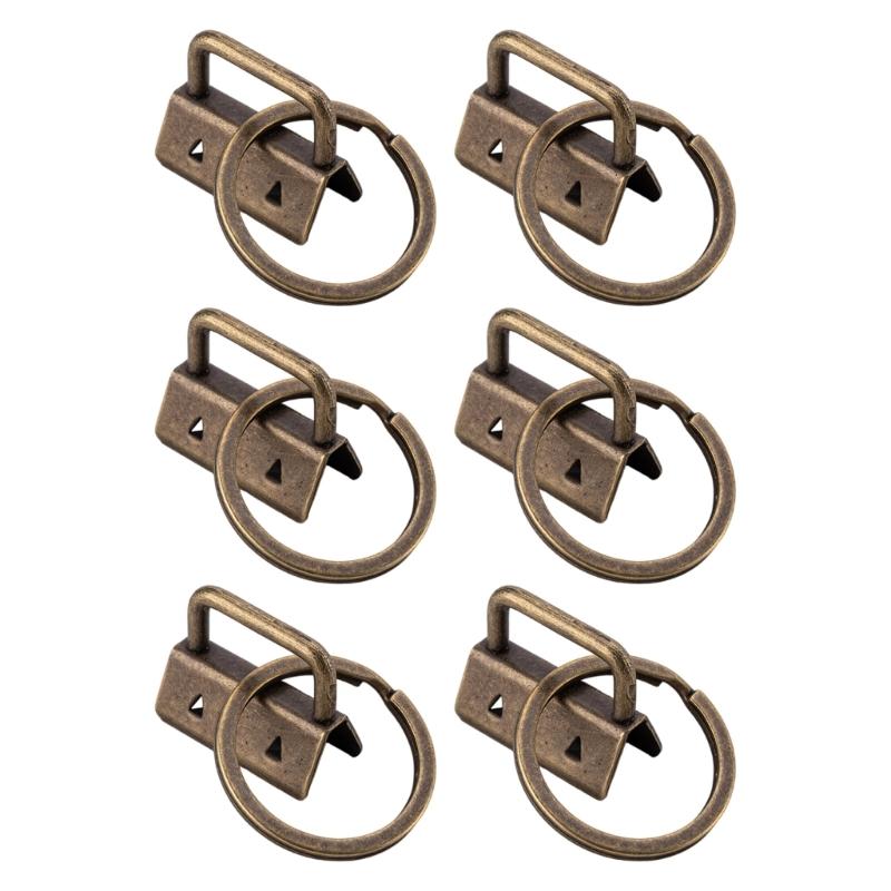 6pcs Rusts Resistant Spring Rings Detachable Fashion Round Alloys Keychains for Home Decoration Projects
