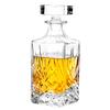 Airtight Geometric Stopper Glass Decanter - Whiskey Decanter for Wine, Bourbon, Brandy, Liquor, Juice, Water, and Mouthwash - Italian-made Lead-Free G