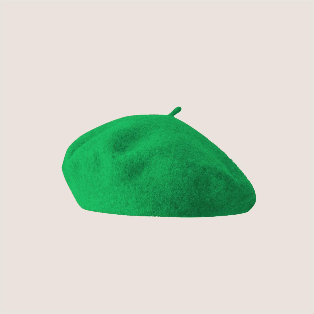 

Винтажный шерстяной французский берет для женщин, однотонный, модный, простой, повседневный, однотонный, классический, дышащий, мягкий, удобный головной убор для осени и зимы one size