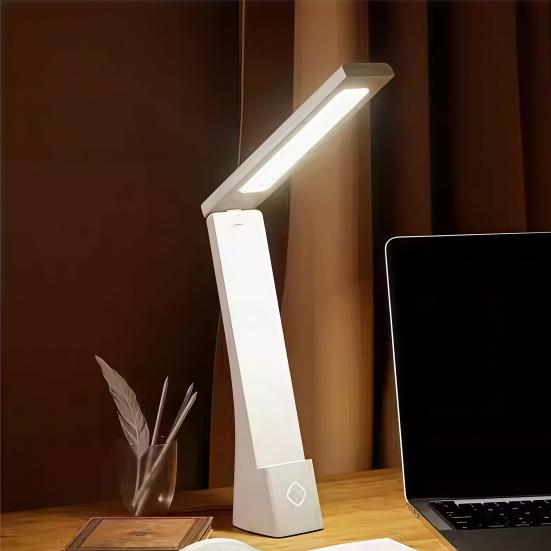 LED Desk Lamp Touch Control Foldable Table Lamp 3 Color Stepless Dimmable Bedside Light for Living Room Dorm Home Office
