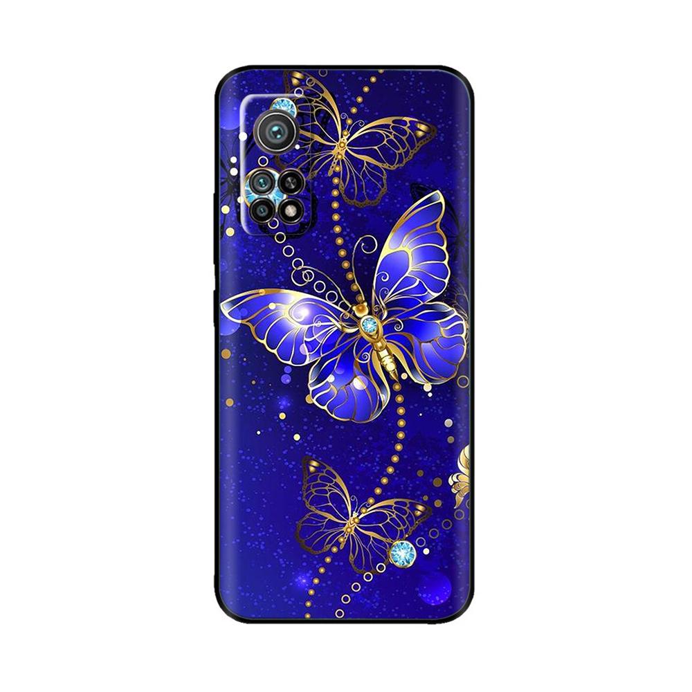 Etui na telefon Xiaomi Mi 10T Etui Butterfly Heart Miękkie etui z płynnego silikonu dla Xiaomi Mi 10T Pro Mi10T Pokrowiec dla Xiaomi 10T Pro