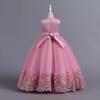 Girls' Embroidered Long Princess Dress - Puffy Wedding, Performance, Catwalk, and Evening Gown