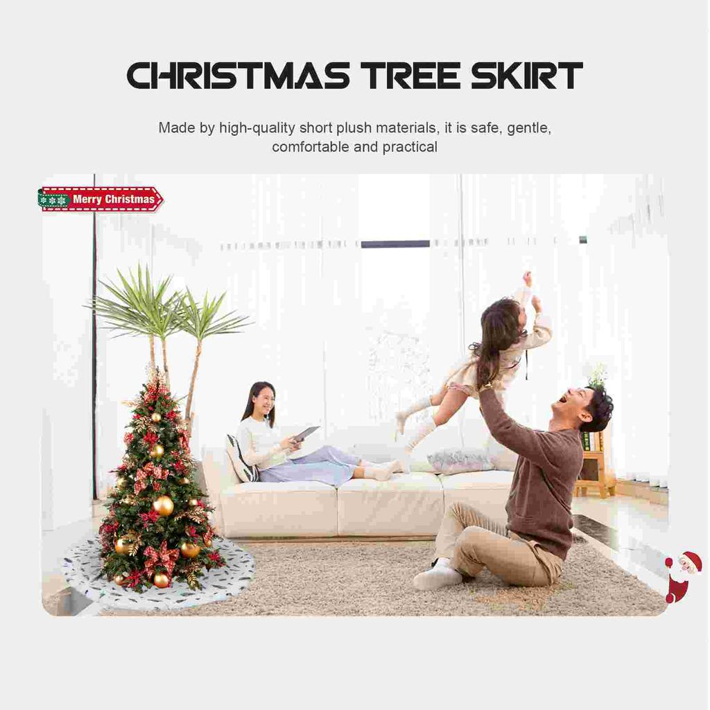 Julgransmatta Jultillbehör Utsökta Dekorationer Tillbehör Festival Julmatta Plyschtyg Ornament