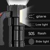 Portable LED Quad Core Strong Light Flashlight USB Rechargeable Waterproof  Handheld Lantern Flashlights for Outdoor Camping