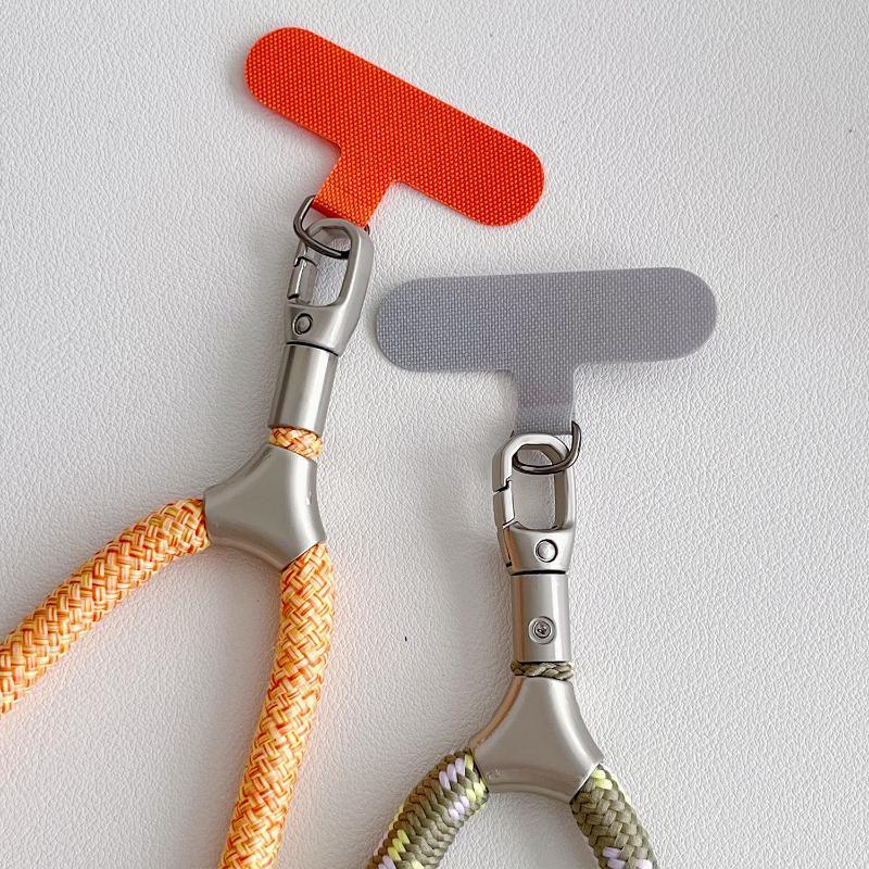 Phone Charm Heavy Metal Keyring Short Lanyard Anti-Lost Keychain Lanyard Solid Finger Strap Premium Key Cord Mobile Phone Rope