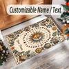 Cosmic Theme Crystal Velvet Floor Rug Personalized Custom Name Text Warm Carpet Home Decoration