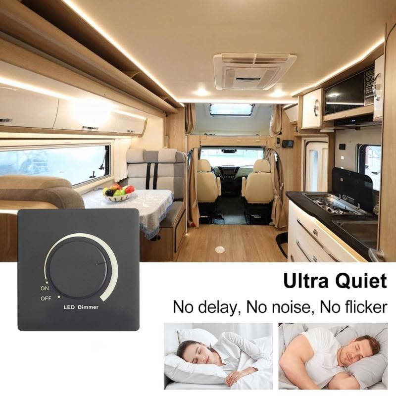 86 Type Wall Light LED Dimmer Switches Rotary Knob Dimmer Switches 300W Adjustable Brightness Controller Easy To Use