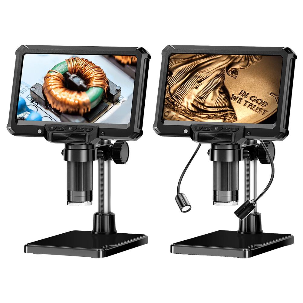 7Inch IPS Digital Microscope 1000X Magnification Coin Microscope 1080P Soldering Microscope for Electronics Repair