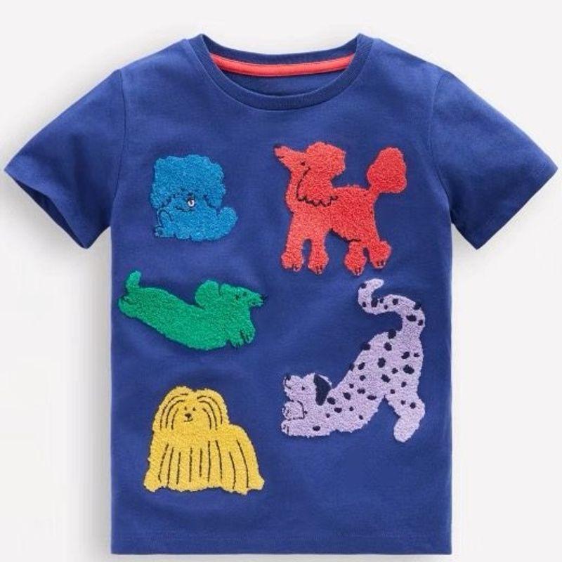 Foreign Trade Boys and Girls Short sleeve T-shirt 2025 New Pure Cotton Top Fried Street Pu Shuai Boys and Girls Summer Clothing Children Clothes 3