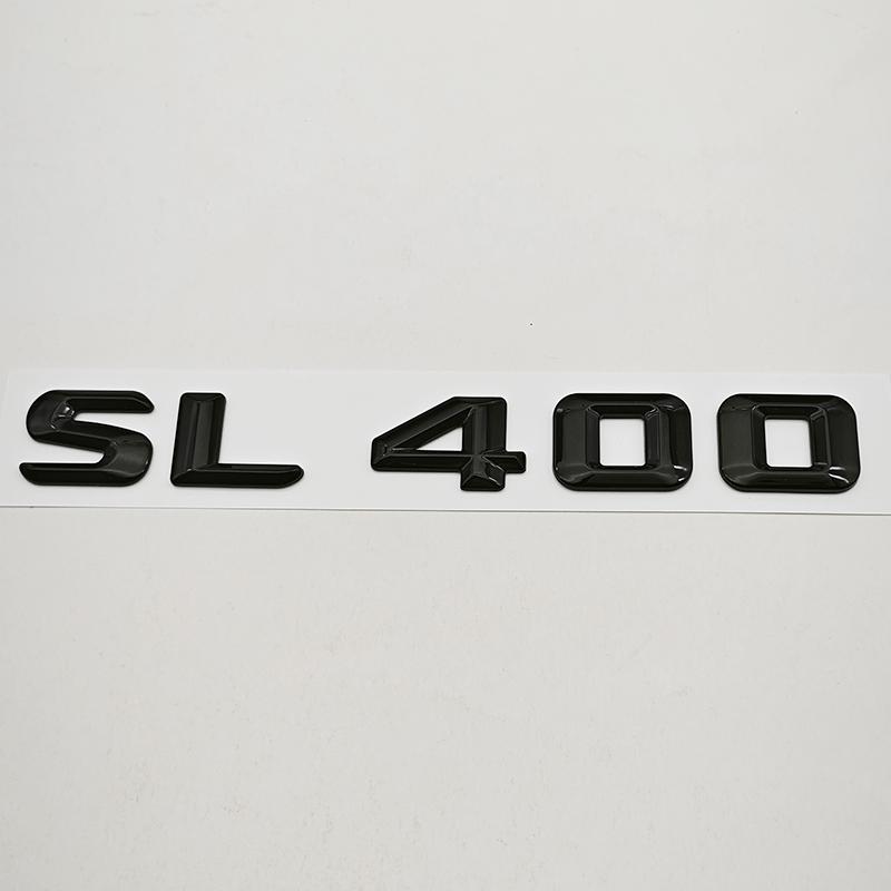 3D ABS Car Letters Badge Sticker Rear Trunk Logo SL350 SL400 SL500 Emblem For Mercedes Benz SL350 SL400 SL500 R230 R231 R129 ON4