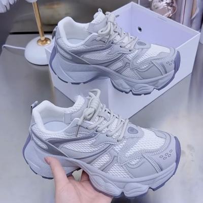Pantofi casual sport pentru femei, cu talpă groasă și design subțire, noi, respirabili, cu efect de înălțare