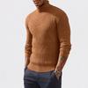 Men's High Neck Knit Sweater Casual Pullover Base Layer