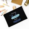 Merci Maitre Print Pencil Bag  Men Travel Toiletry Organizer Bags Makeup Pouch  Teacher's Day Graduation Thanks Gift for Teacher