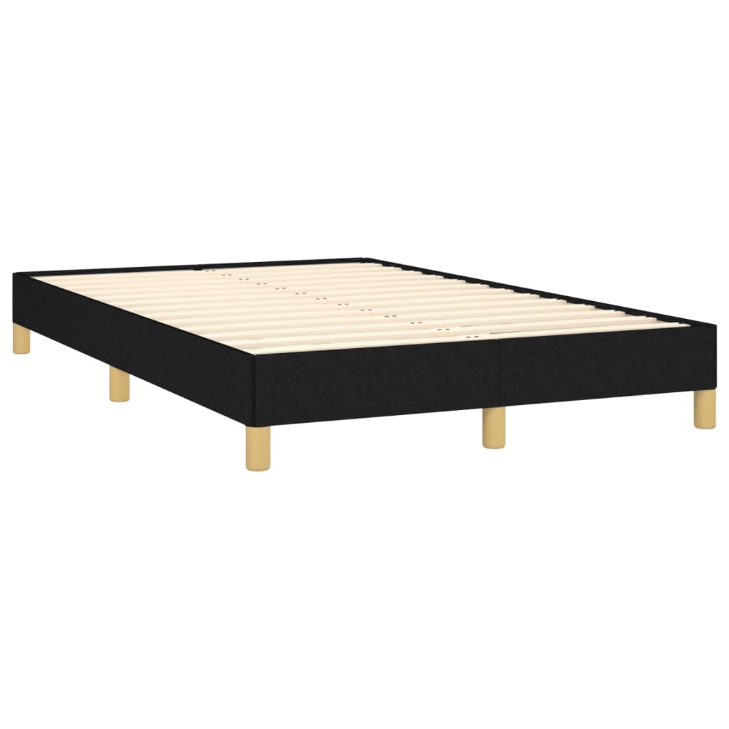Bed Frame without Mattress Black 120 x 190 cm Fabric