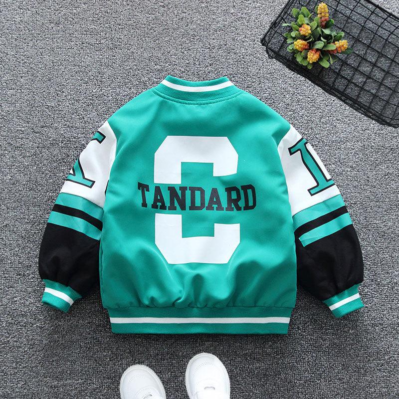 Spring and Autumn Kids Jacket Handsome Children's Coat Trends Letter Prints Outerwear Baby Casual Clothes