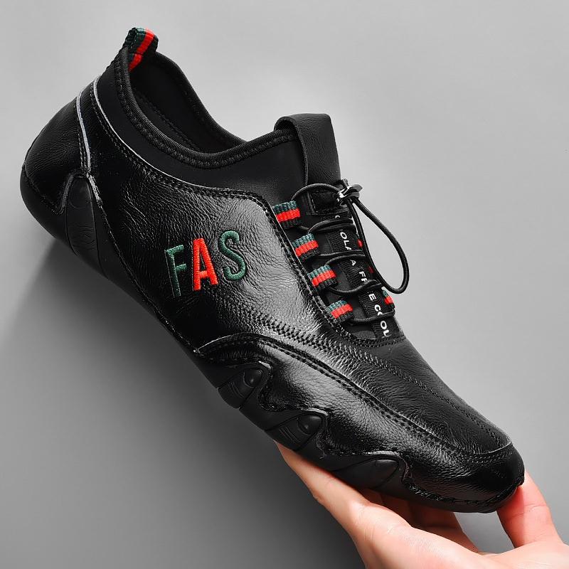 Men Genuine Leather Casual Shoes Male Sports Sneakers Men Office Business Work Shoes Father Jogging Shoes Zapatillas Hombres