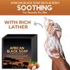Moisturizing African Black Soap Bar with Oats & Aloe – Refreshing Facial Bar and Body Cleanser for Soothing Wash, Hydrating Skin Care for Men Women