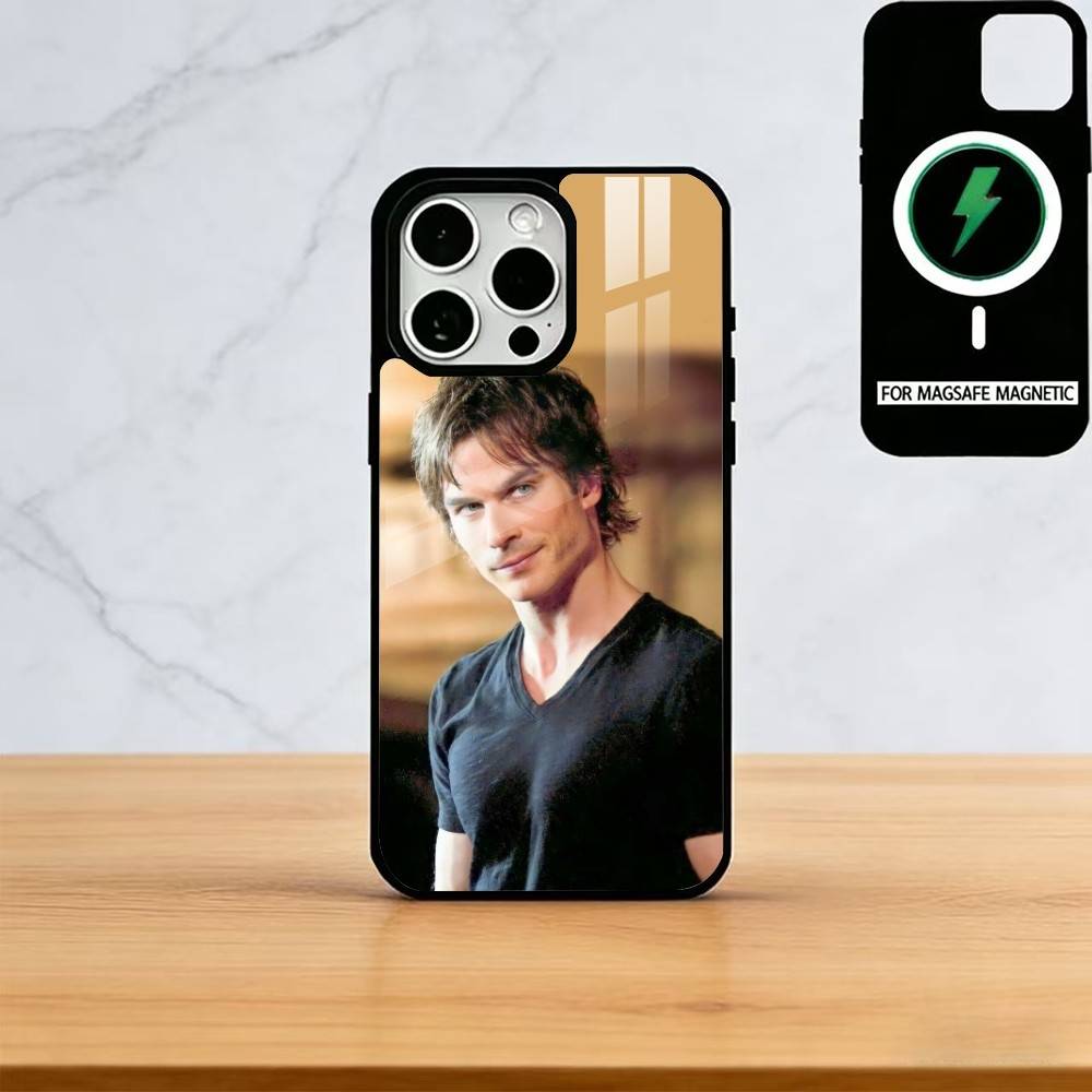 D-Damon Salvatore Phone Case For iPhone17,16,15,14,13,12,11 Plus,Pro Magnetic For Magsafe Wireless Charging