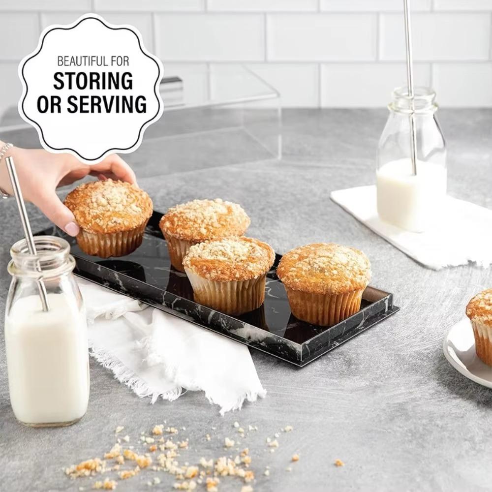 Dust-proof Cake Packaging Box Non-slip Bottom Bread Storage Container Cake Display Tray Hotel
