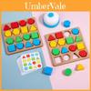 Wooden Dual Player Matching Blocks With Geometric Shapes For Children Thinking Skills