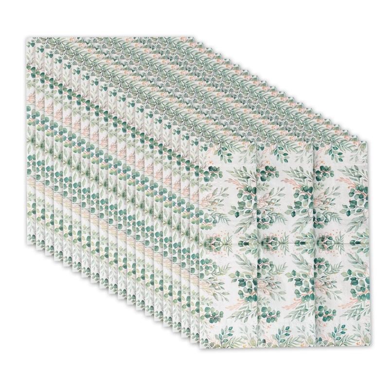 Biodegradable Decorative Leaf Designs Paper Napkins High Absorbency Gentle Skin Friendly for Event