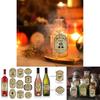 Halloween Vintage Wine Bottle Labels With Removable Stickers For Party Decor And Event Setup