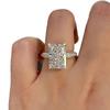 Super flash light luxury oversized imitation diamond ring fashion light luxury ring wedding diamond