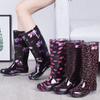Fashion Water Shoes Women's Rain Boots Long Tube Ladies Fashion Rain Boots Waterproof Non-slip Medium and High Rubber Boots Work Boots