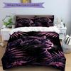 3pcs Black Leopard Print Duvet Cover Set -Includes 1 Duvet Cover and 2 Pillowcases, No Quilt Core, All-Season Home Decor  yy251111095