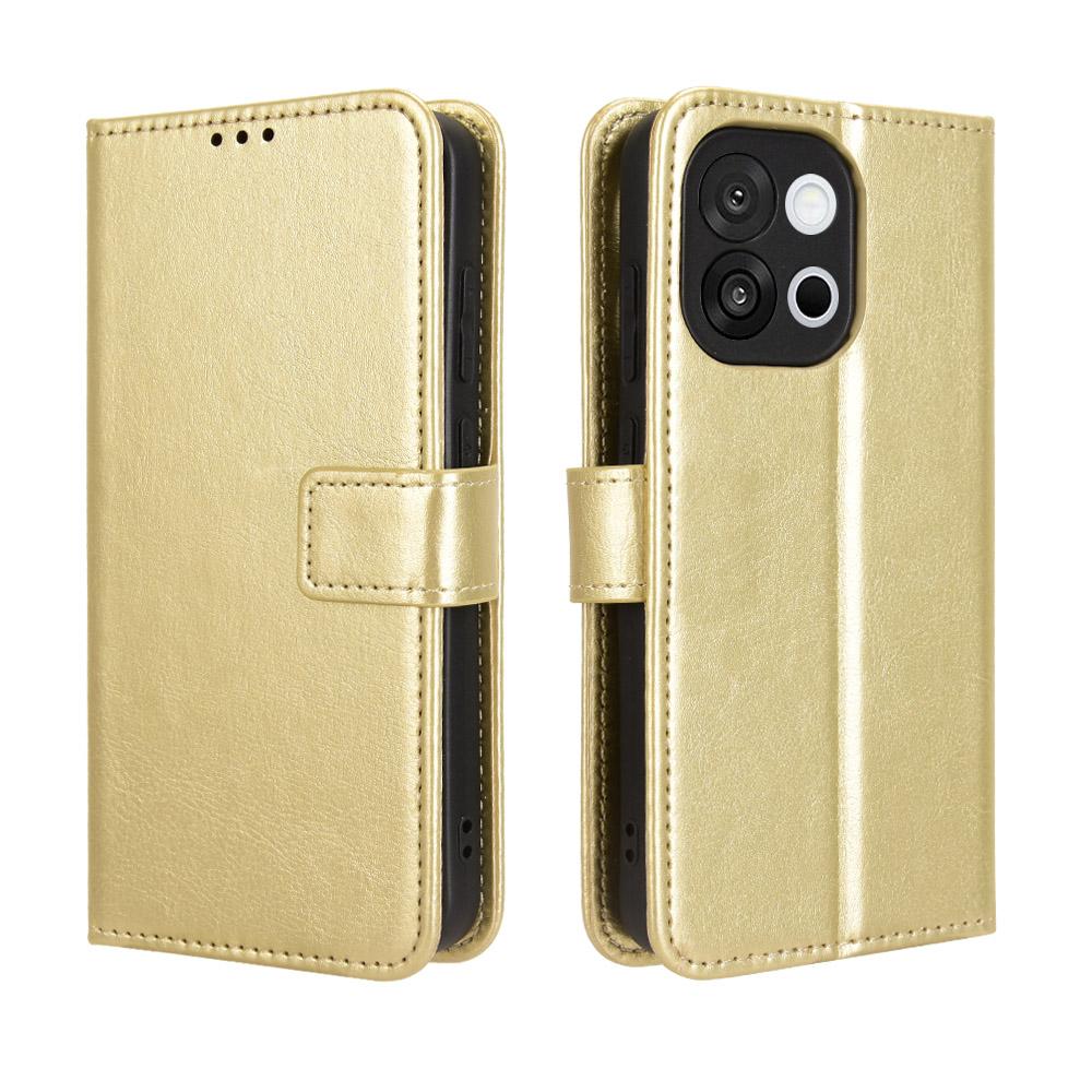 

Чехол-книжка для OnePlus 13T Кожаный чехол [Flip Vintage Leather] Кошелек Противоударный Прочный Ретро Чехол для телефона for OnePlus 13T золотой