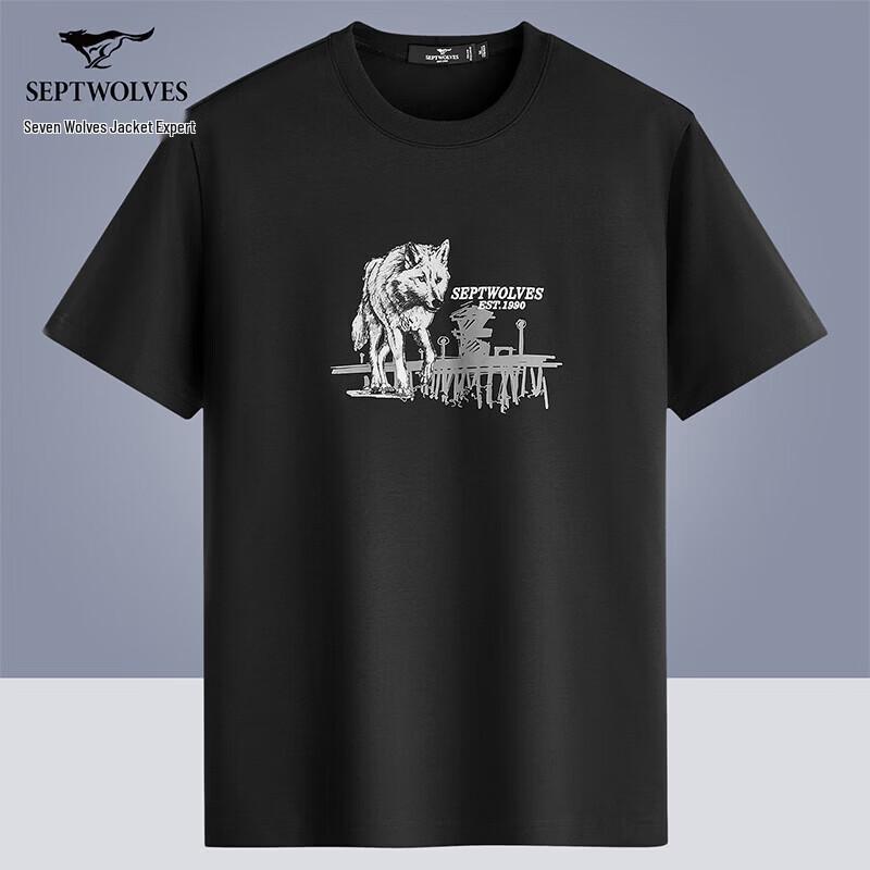 

Septwolves Men s Pure Cotton Short Sleeve T-Shirt 175/92A