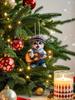 Cat Pendant for Car 2D Acrylic Animal Charm Decor Cat Rearview Mirror Accessories for Car Rearview Mirror Home Christmas Tree