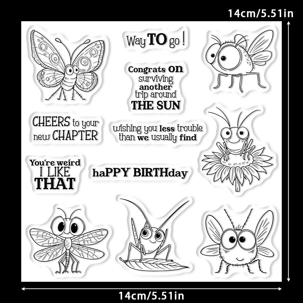 

Insect Gathering Clear Silicone Stamps & Metal Dies for Handmade Cards