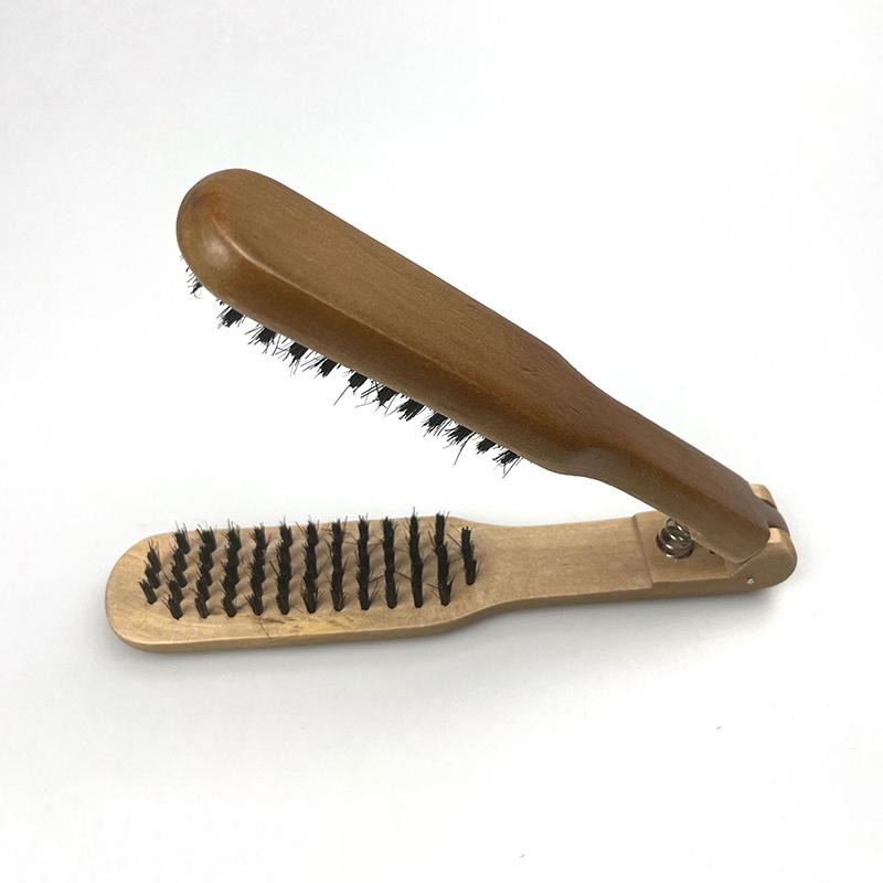 

1 шт., профессиональный выпрямитель для волос, щетина, двойная щетка для прямых волос, V-образная расческа, зажим, не повредит, инструменты для укладки, сделай сам, дома 22cm