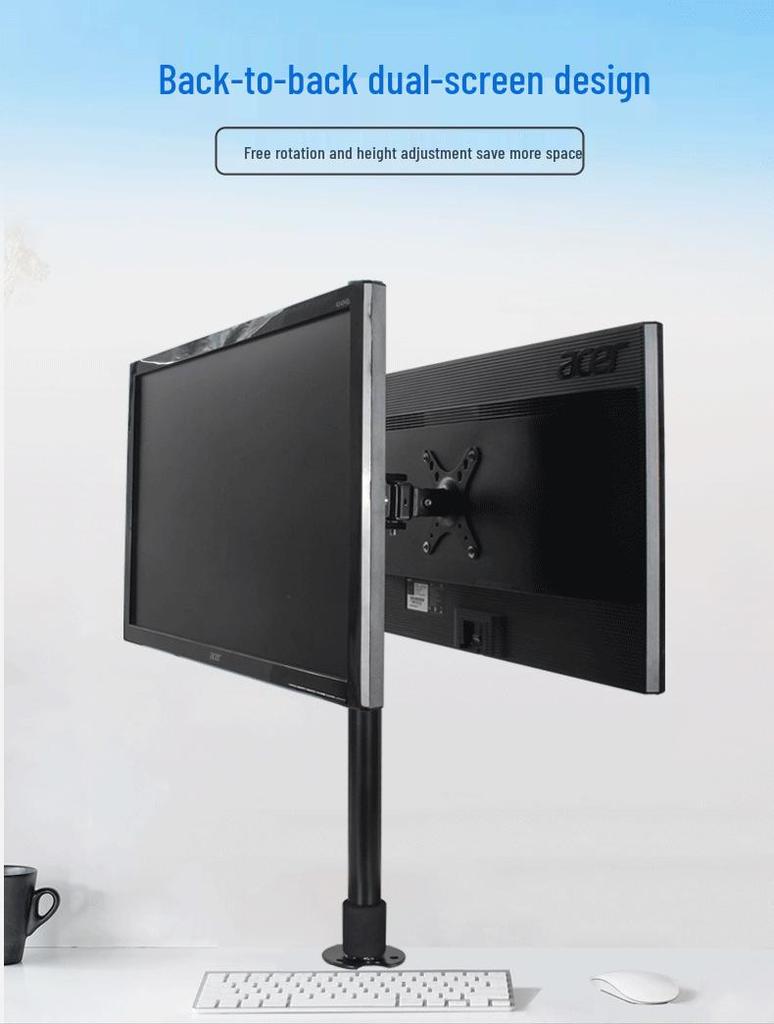 Jianleji Dual Monitor Stand with Adjustable Height and Backrest
