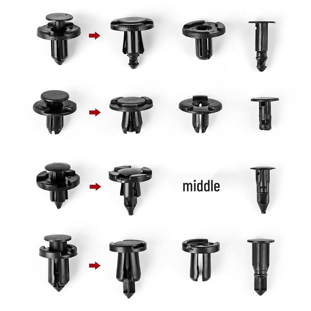 Universal Car Trunk Buckle Set - 120 PCS Expansion Screw Clips for Auto Parts