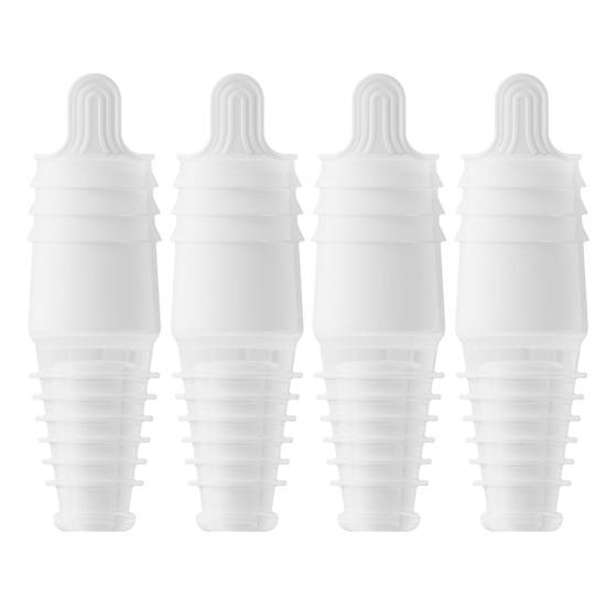 

4 шт. пробки для вина, силиконовые пробки для бутылок вина, многоразовые герметичные уплотнители для бутылок для вина, пива, шампанского прозрачный