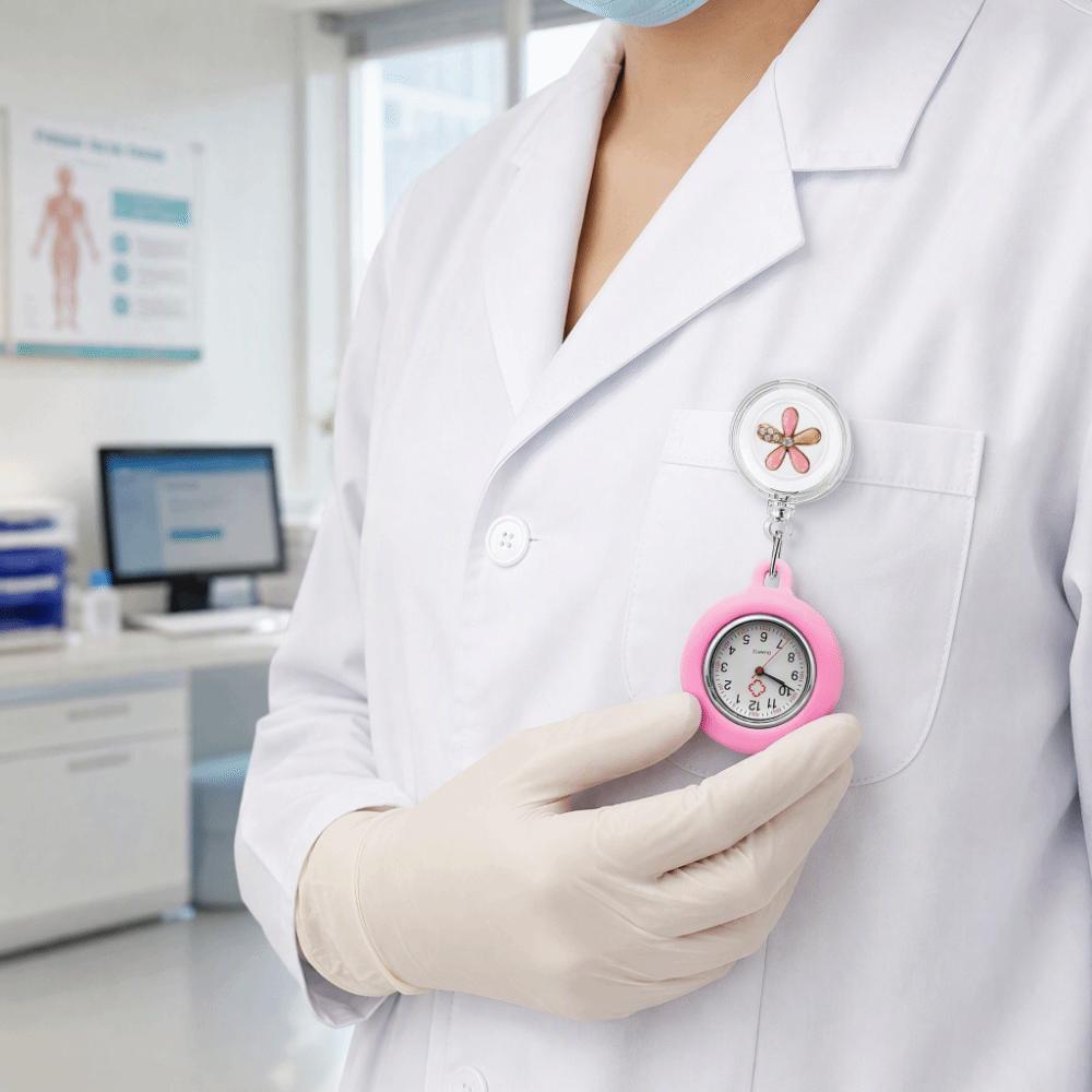 Anti-Lost Retractable Pocket Watch Decorative Pendant Fob Watch Retractable Nurse Watch Hospital