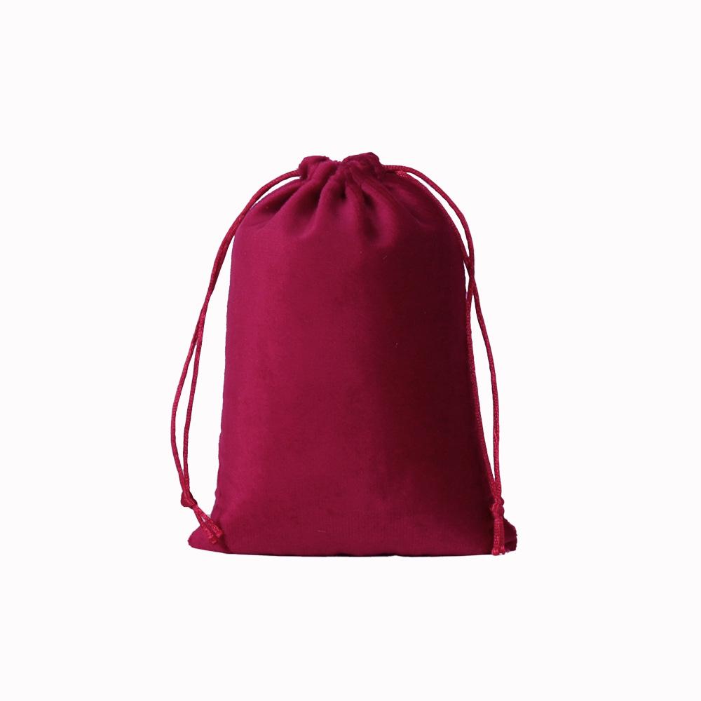 Black Custom Velvet Drawstring Jewelry Pouch