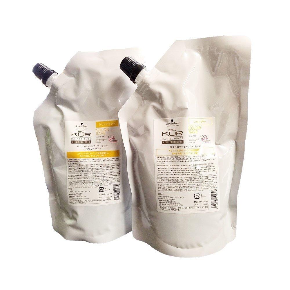 

Schwarzkopf BC Kur Color Save Shampoo 600ml Treatment 600g Refill Set &